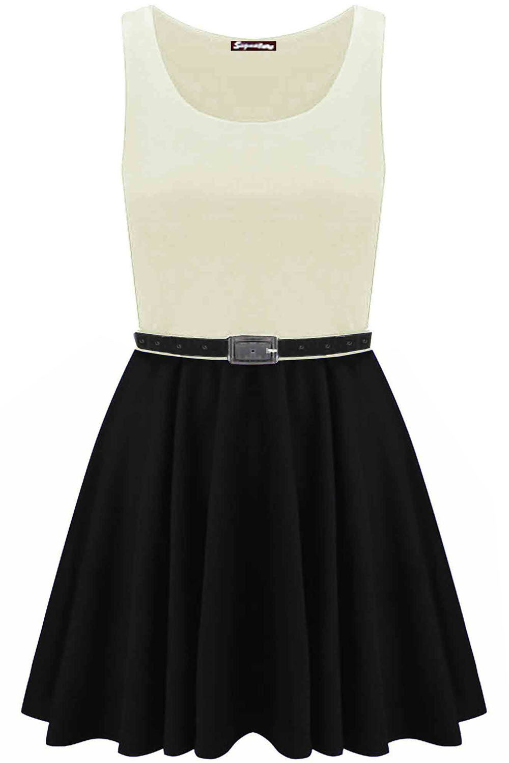Ilizia Colour Block Sleeveless Skater Dress