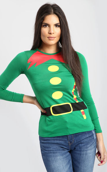 Elsie Elf Candy Stick Christmas T Shirt