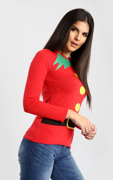 Elsie Elf Candy Stick Christmas T Shirt