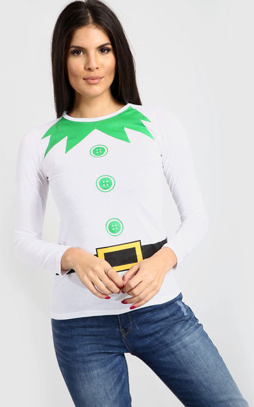 Lily Elf Costume Christmas Long Sleeve T Shirt
