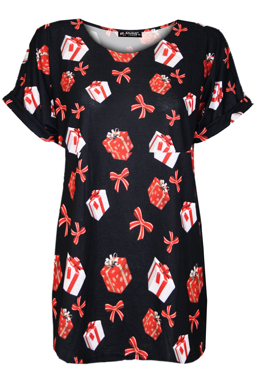 Isla Christmas Santa Reindeer Baggy T Shirt