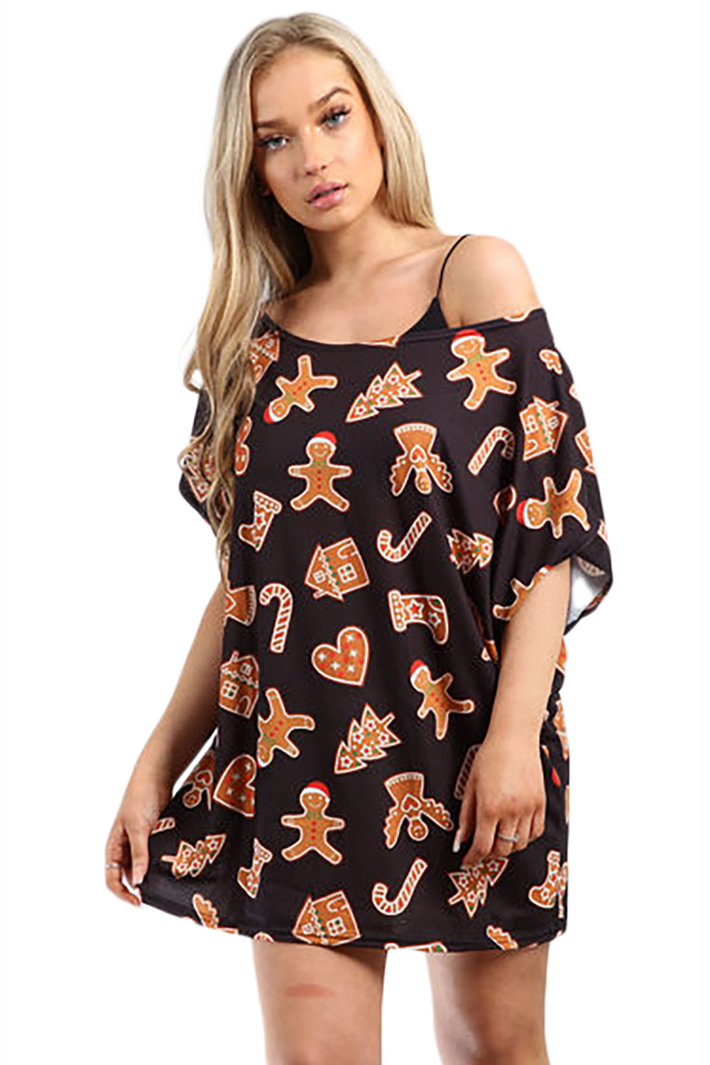 Mia Gift Tree Bells Christmas Baggy T Shirt