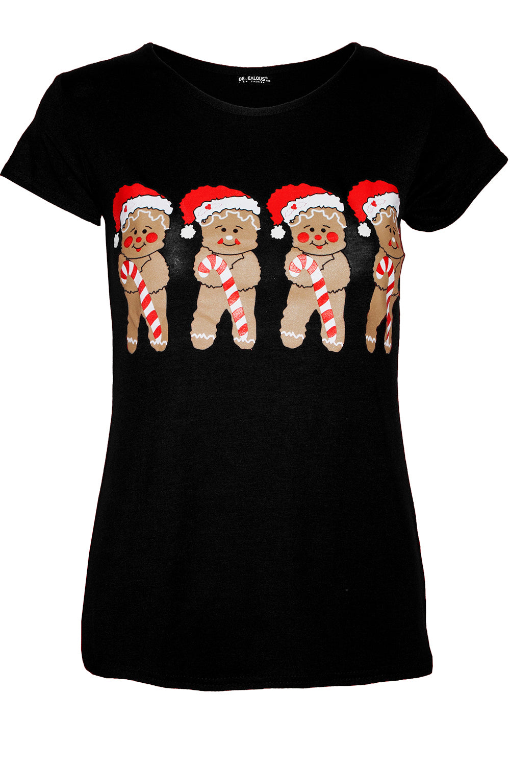 Gingerbread Christmas Print Slim Fit Tshirt