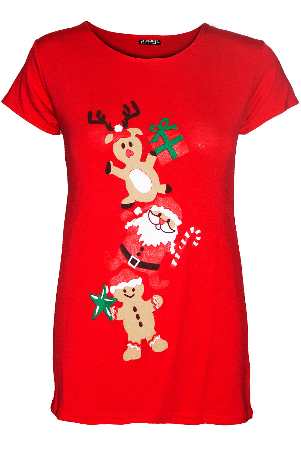 Sarah Christmas Cap Sleeve Gingerbread T Shirt