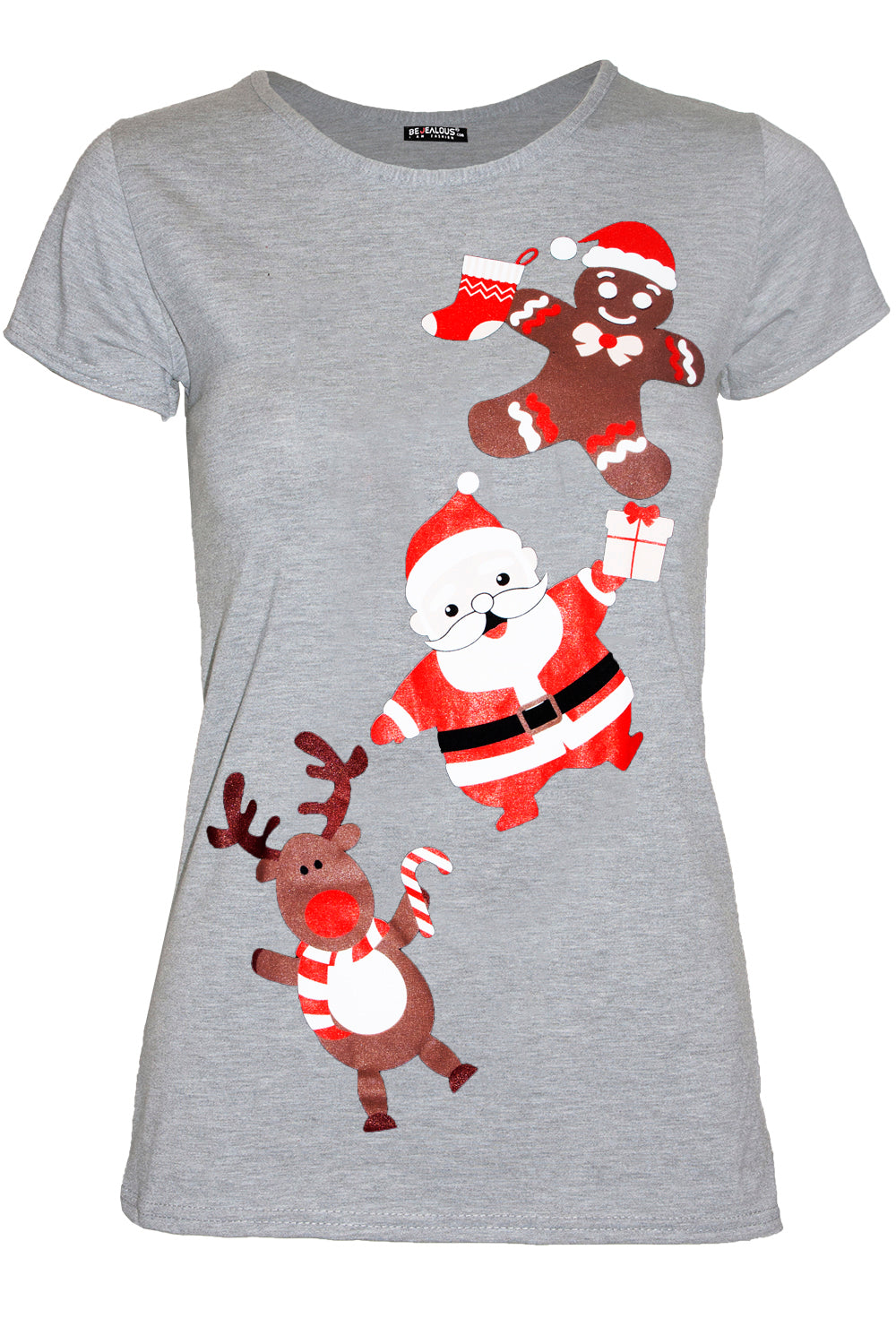 Summer Christmas Xmas Cap Sleeve T Shirt Top