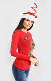 Isla Christmas Glitter Nose Reindeer T Shirt
