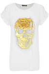 Oversized Graphic Print Skull Tshirt