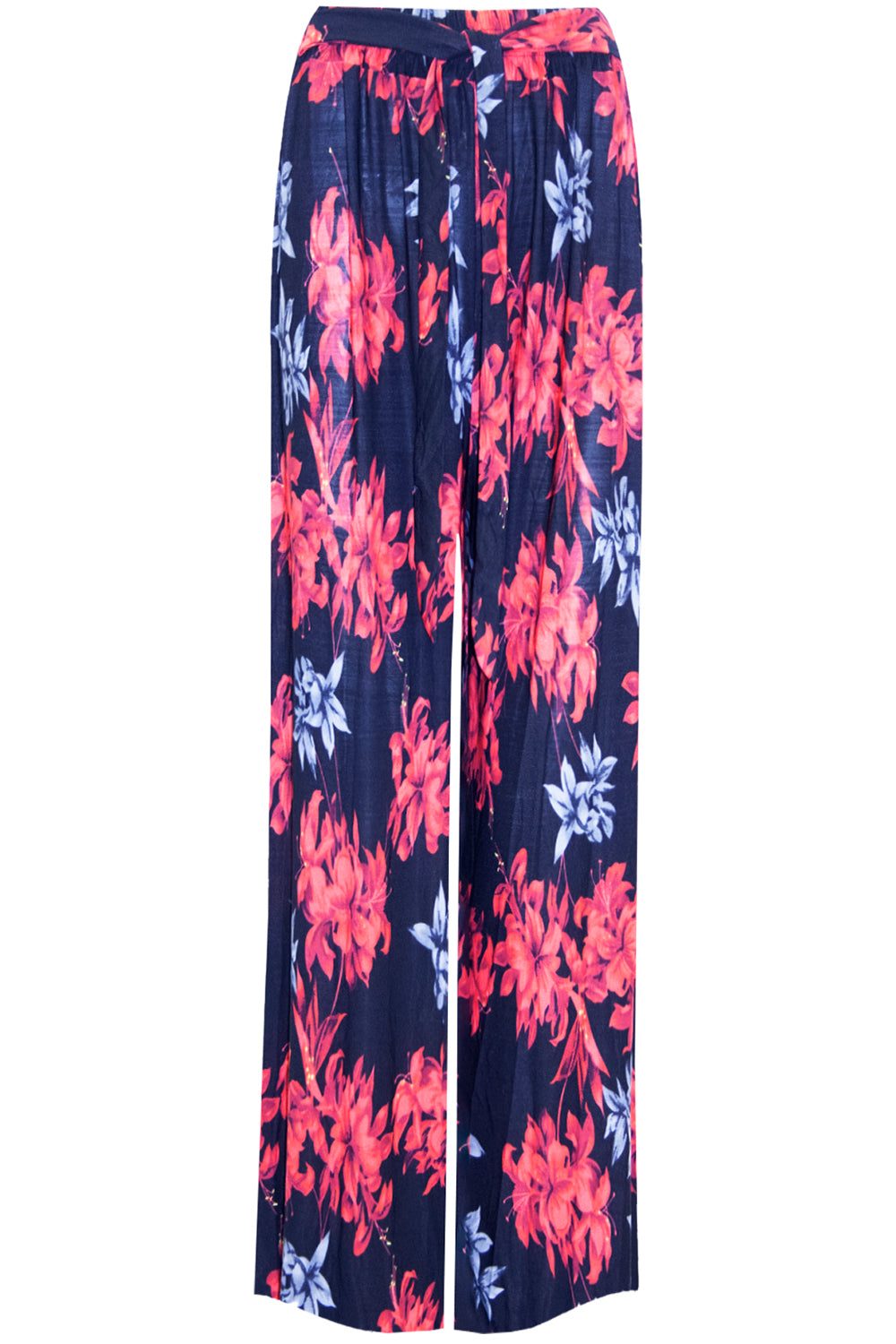 Emily Floral Print Wide Leg Palazzo Pants