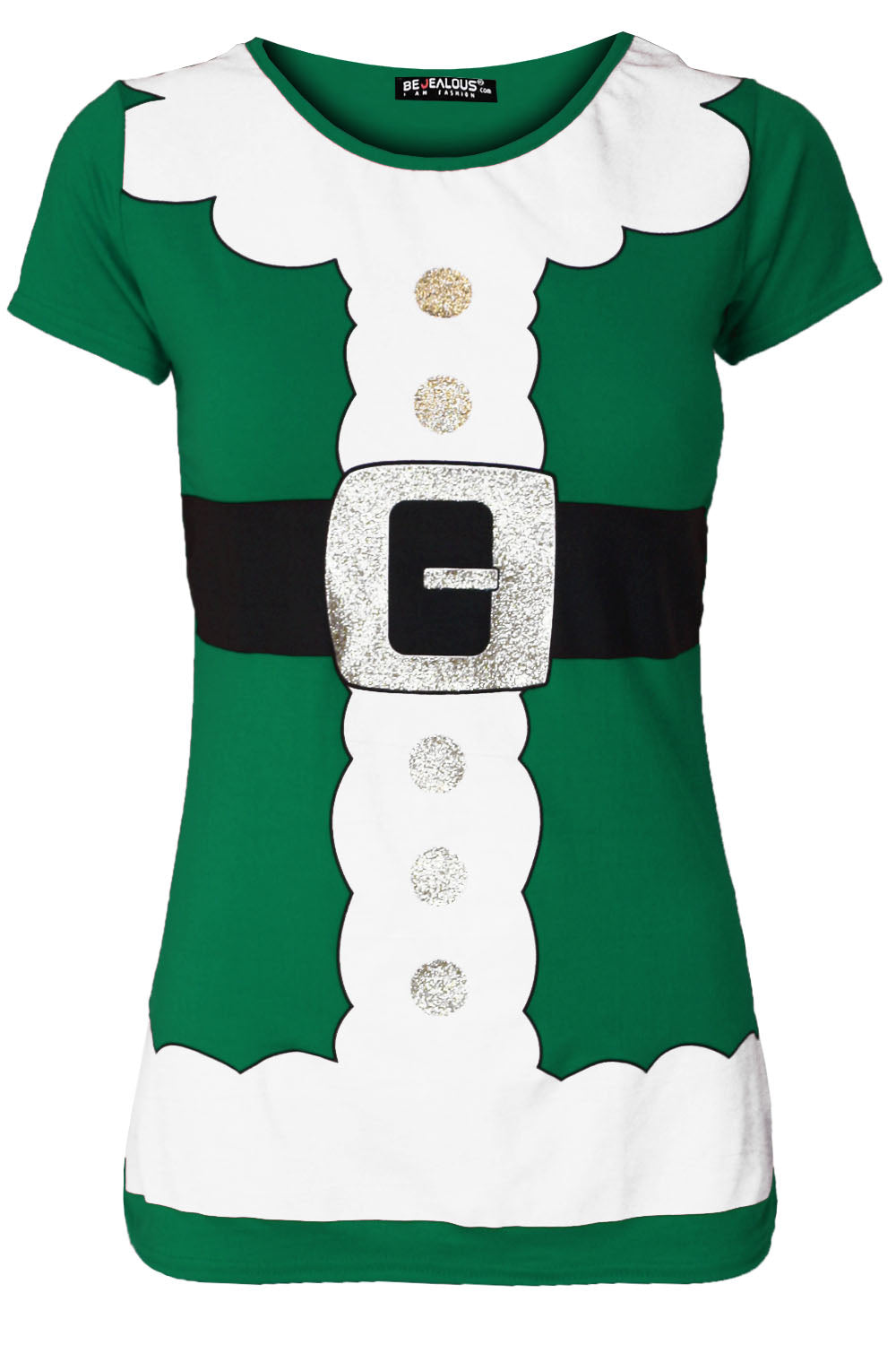 Santa Costume Red Graphic Print Tshirt - bejealous-com