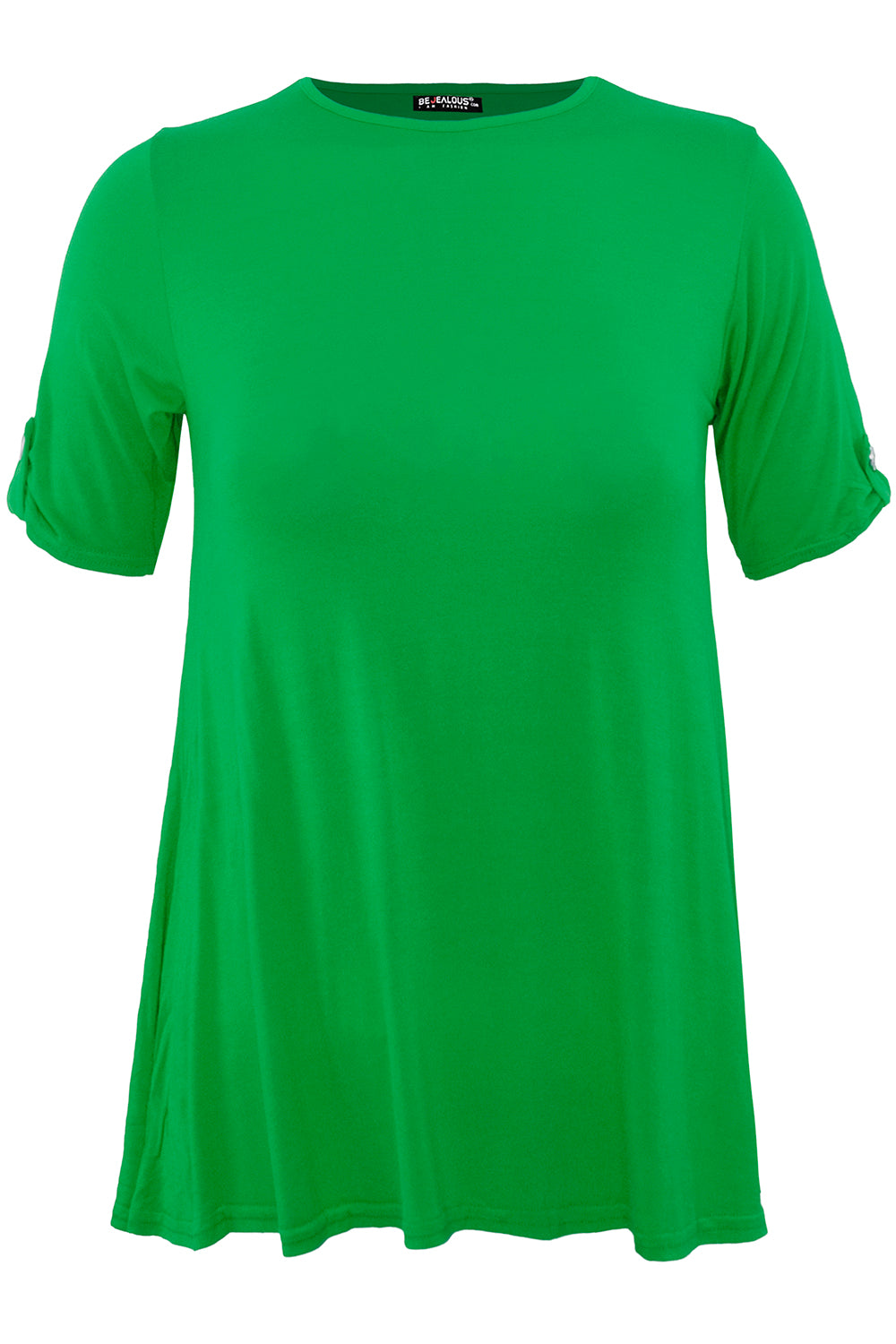 Eva Turn Up Sleeve Baggy Basic Jersey Tshirt