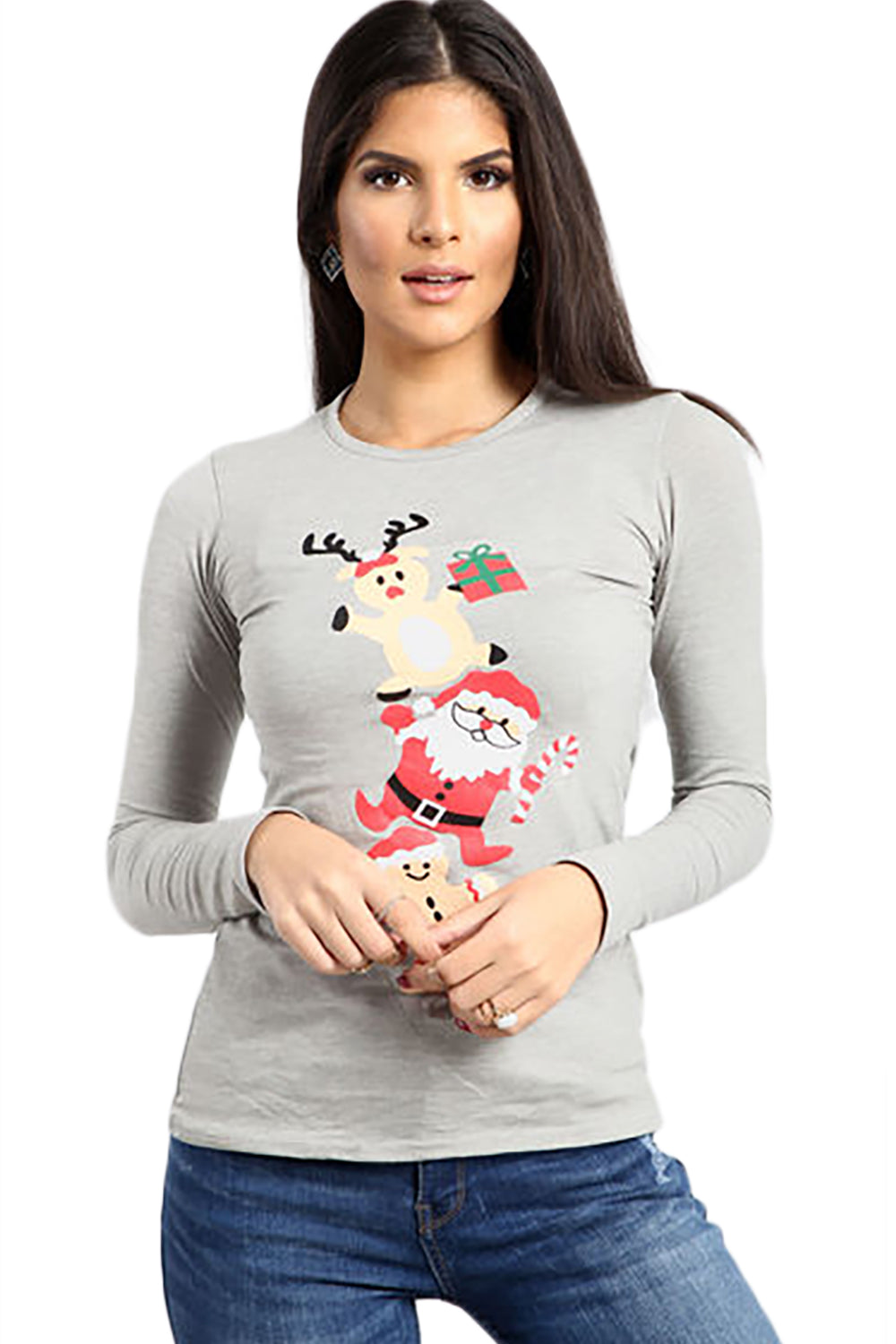 Ella Christmas Gingerbread Climb Long Sleeve T Shirt
