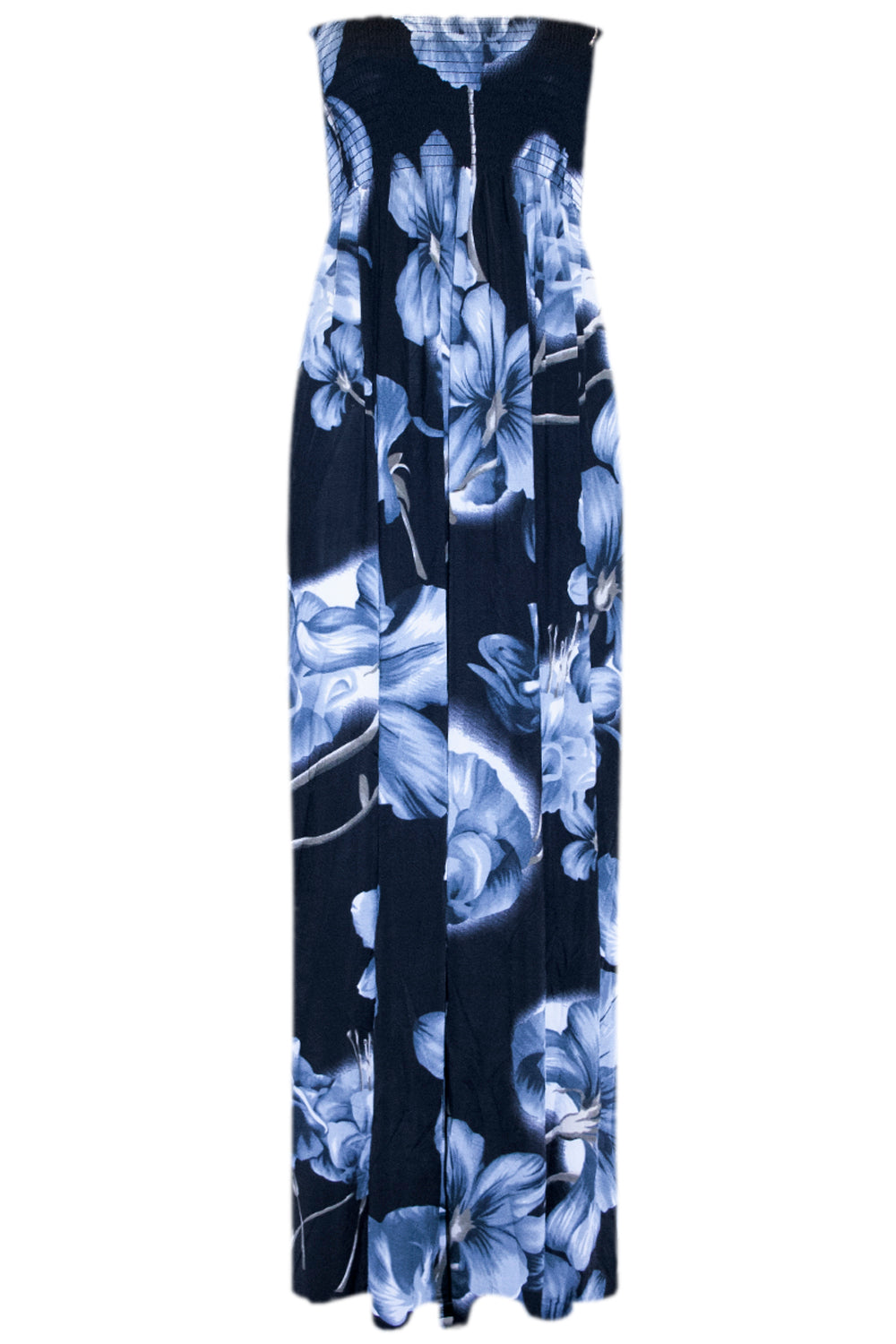 Tropical Print Bardot Cream Maxi Dress