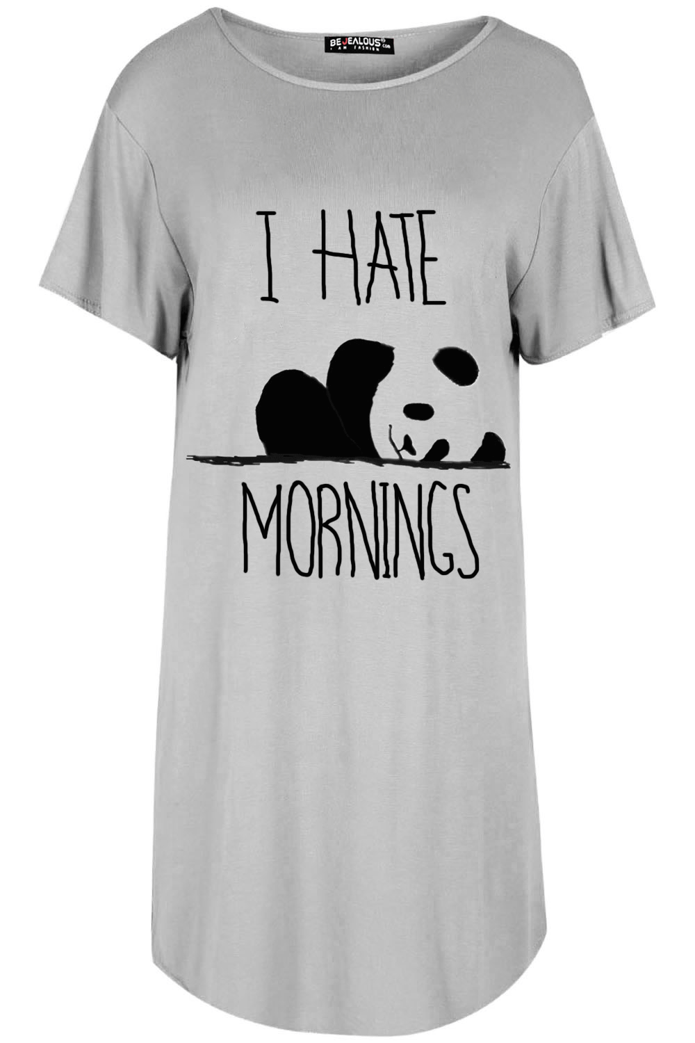 Emily I Hate Mornings Curved Hem Baggy T-Shirt Dress