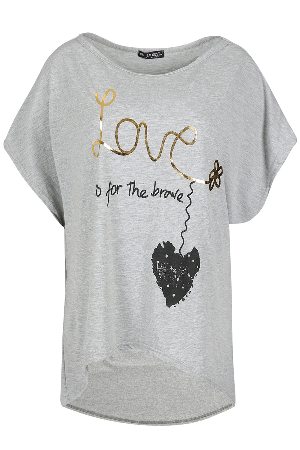 Eden Brave Heart Hi Lo T Shirt Top