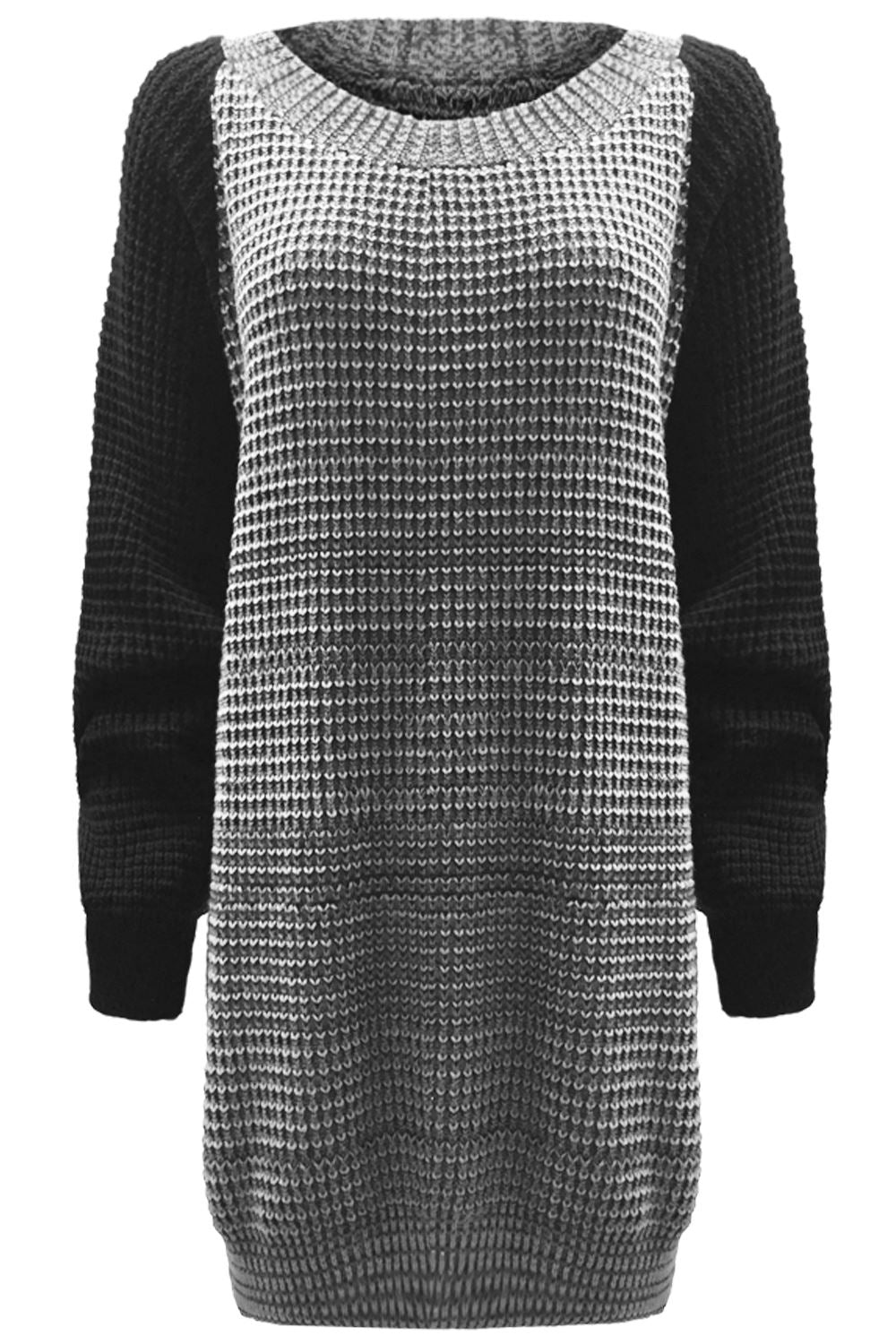 Saskia Colour Block Knitted Jumper Dress