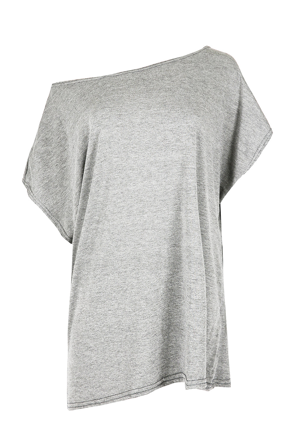 Lula Basic Oversized Bardot Jersey Tshirt