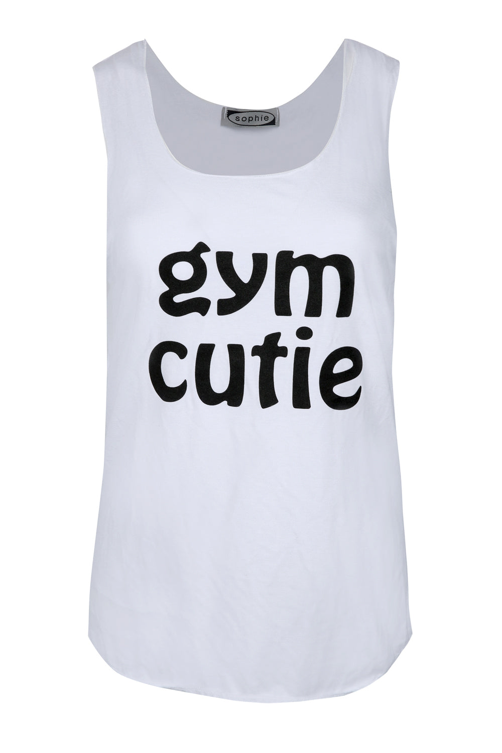 Amelia Sleeveless Slogan Gym Vest
