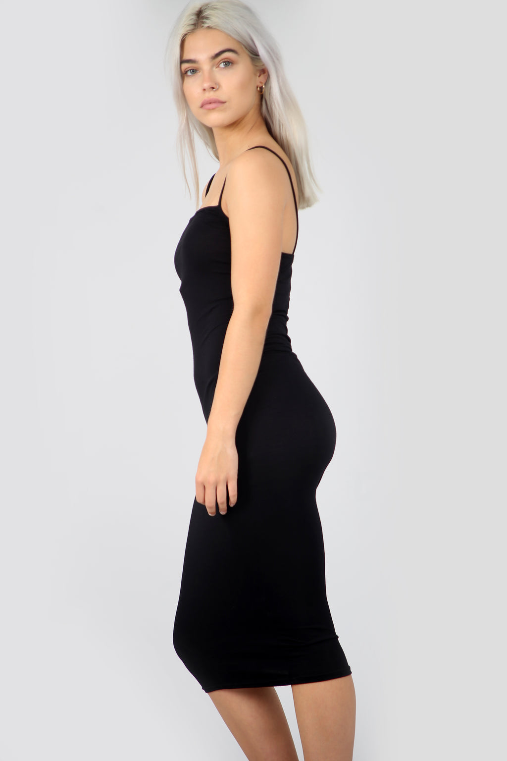 Strappy Basic White Midi Bodycon Dress - bejealous-com