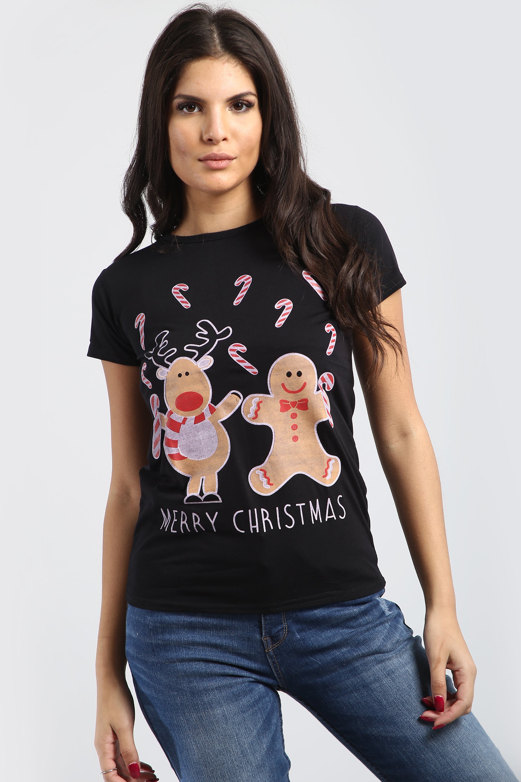Summer Christmas Reindeer Candystick T Shirt