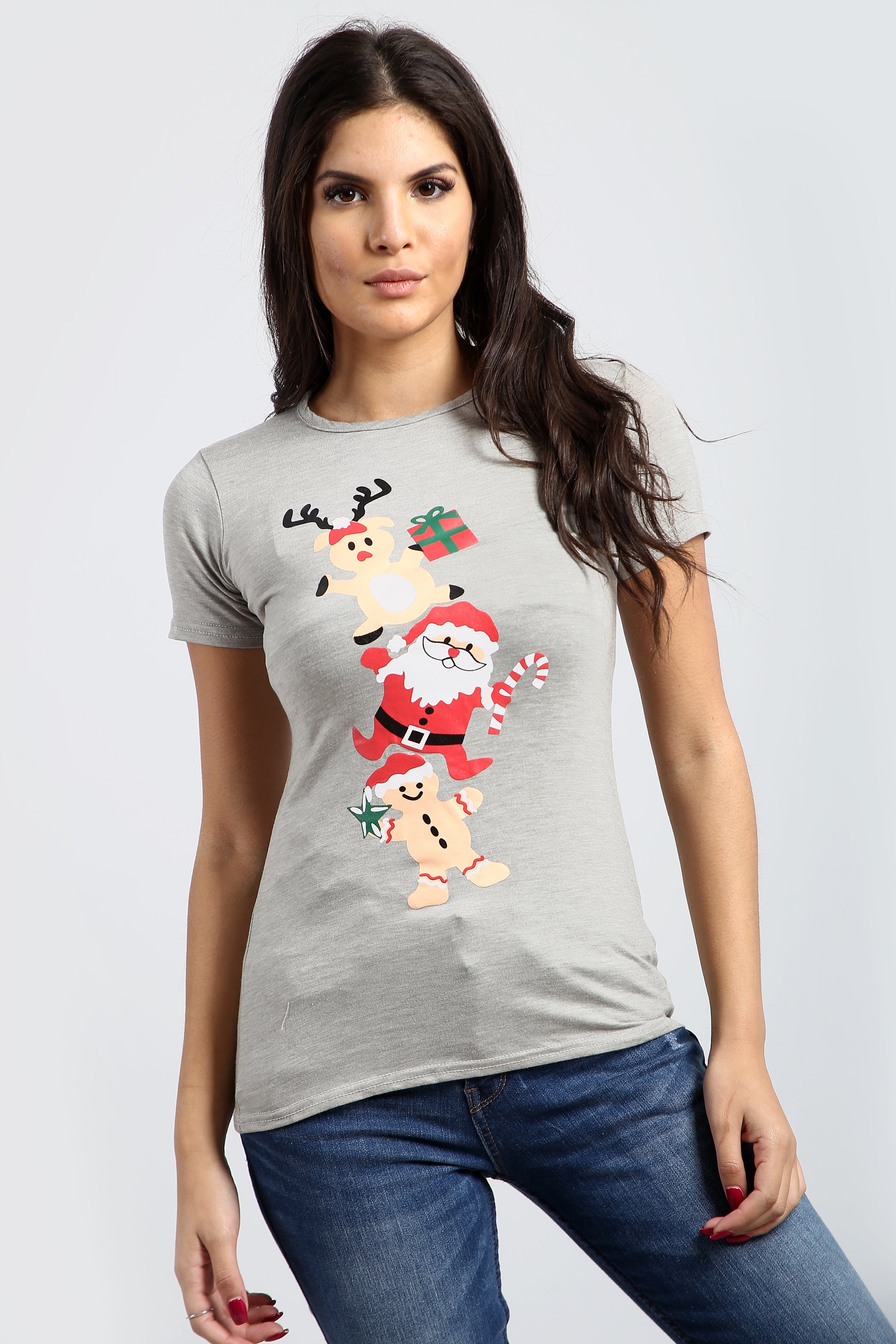 Sarah Christmas Cap Sleeve Gingerbread T Shirt
