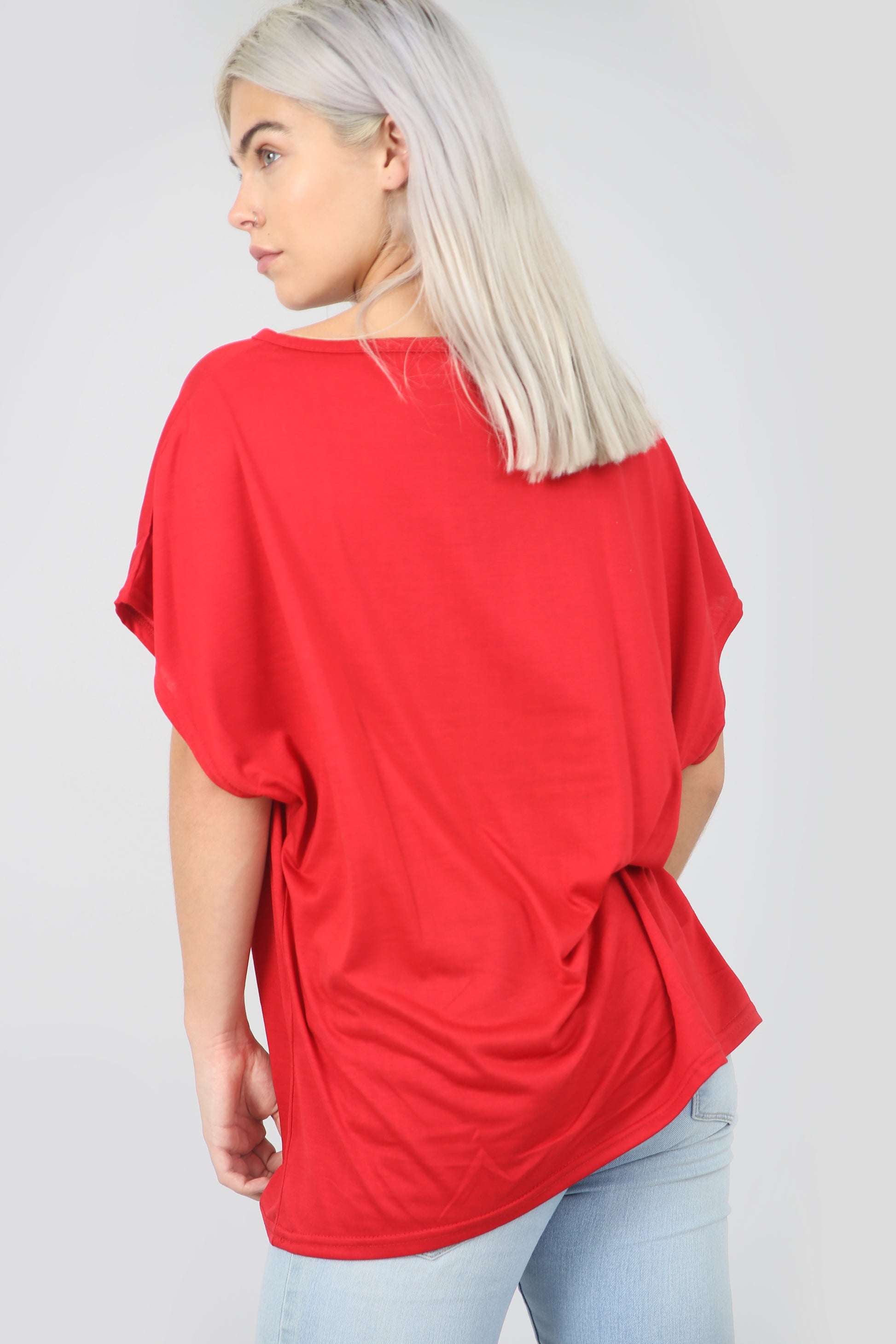 Lula Basic Oversized Bardot Jersey Tshirt - bejealous-com