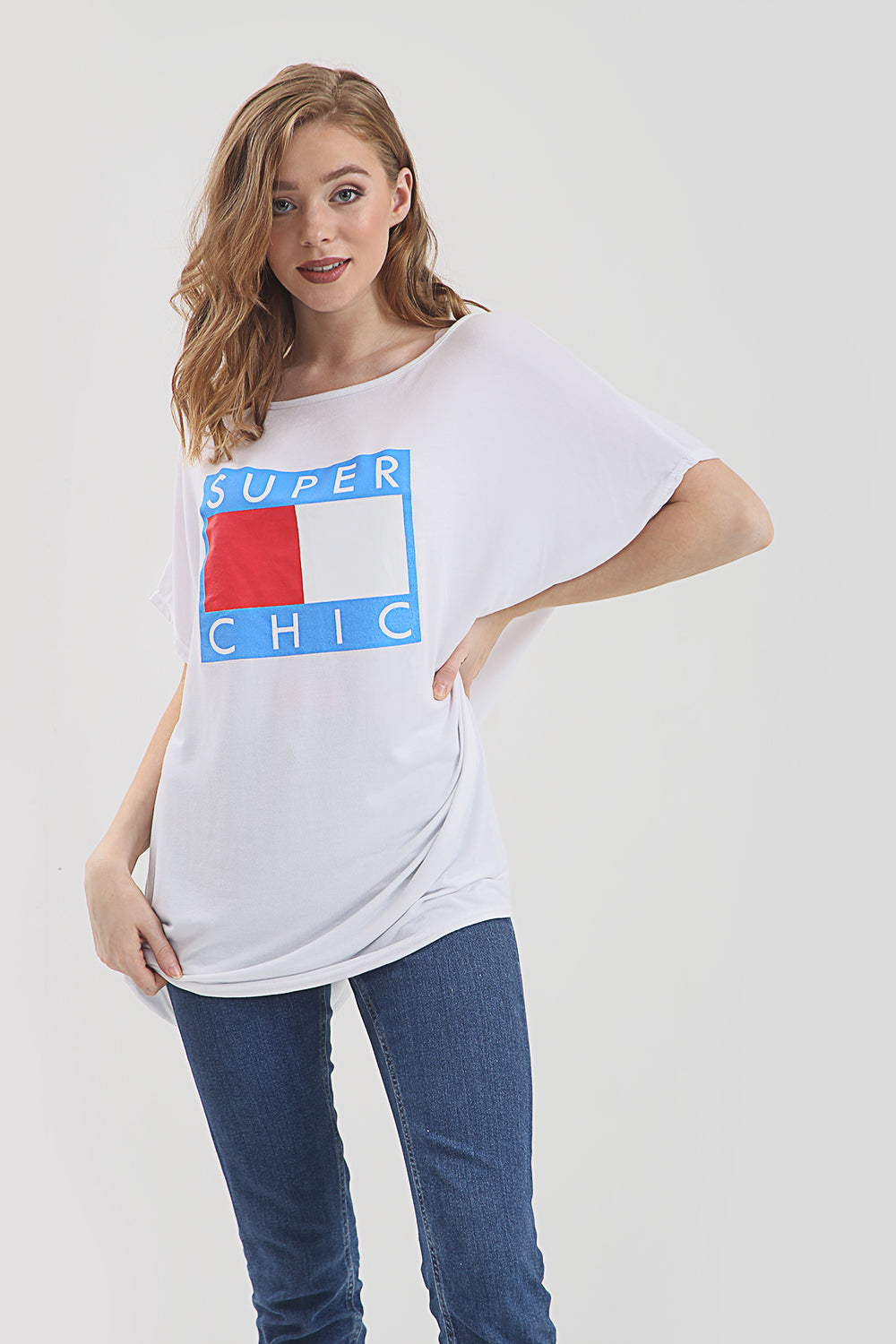 Super Chic Slogan Print Oversize Black Tshirt - bejealous-com