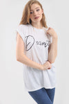'Dramatic' Relaxed Fit Black Slogan T-Shirt - bejealous-com