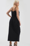 Strappy Rainbow Lips Print Charcoal Maxi Dress - bejealous-com