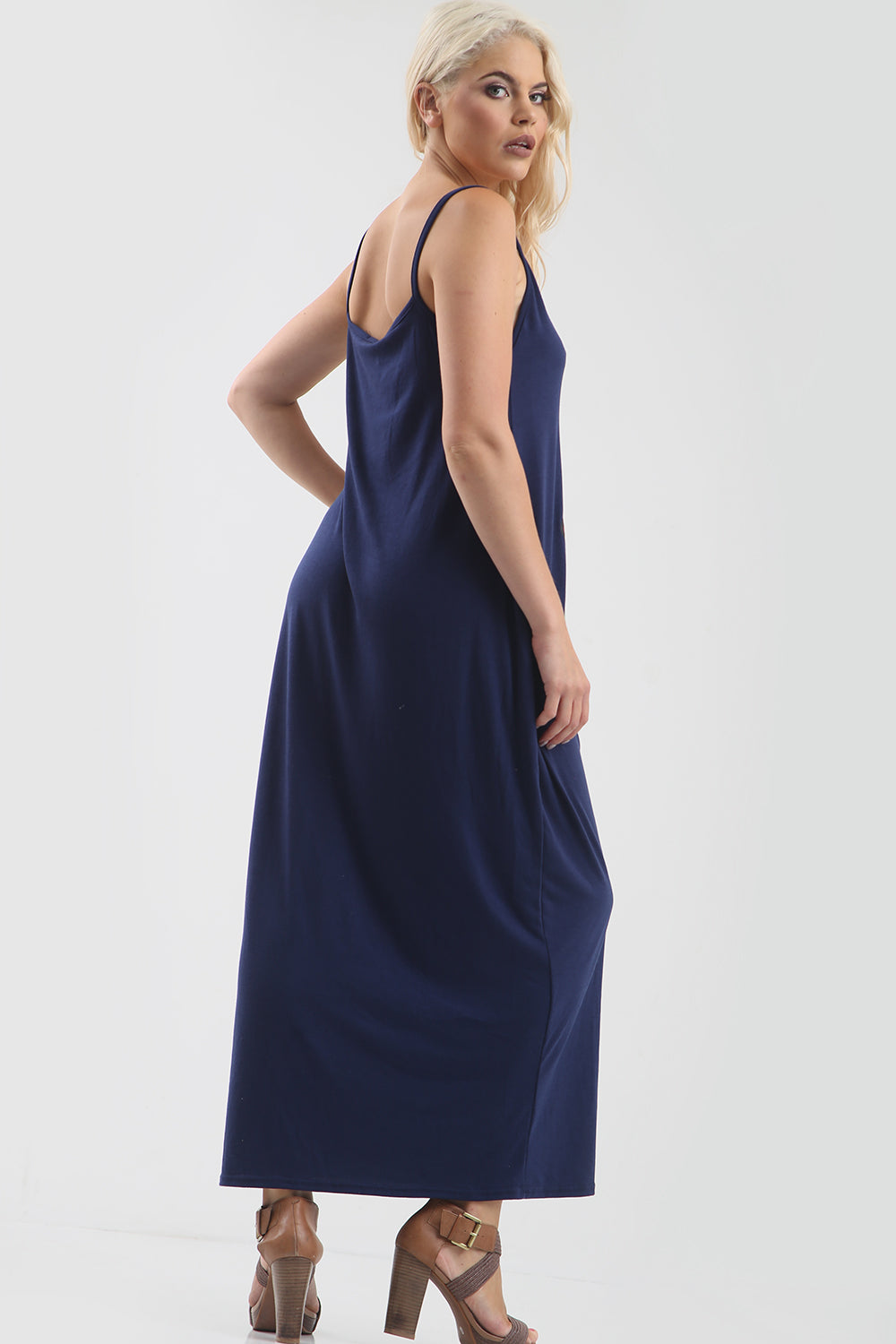 Strappy Grey Rainbow Graphic Print Maxi Dress - bejealous-com