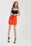 High Waist Black Denim Ripped Mini Skirt - bejealous-com