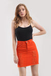 Leona High Waist Ripped Denim Mini Skirt - bejealous-com