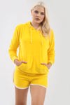 Purple Faux Velvet Oversize Hooded Coord Set - bejealous-com