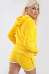 Mustard Faux Velvet Hooded Coord Lounge Set - bejealous-com