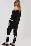 Bardot Neon Striped Knitted Lounge Wear Coord - bejealous-com