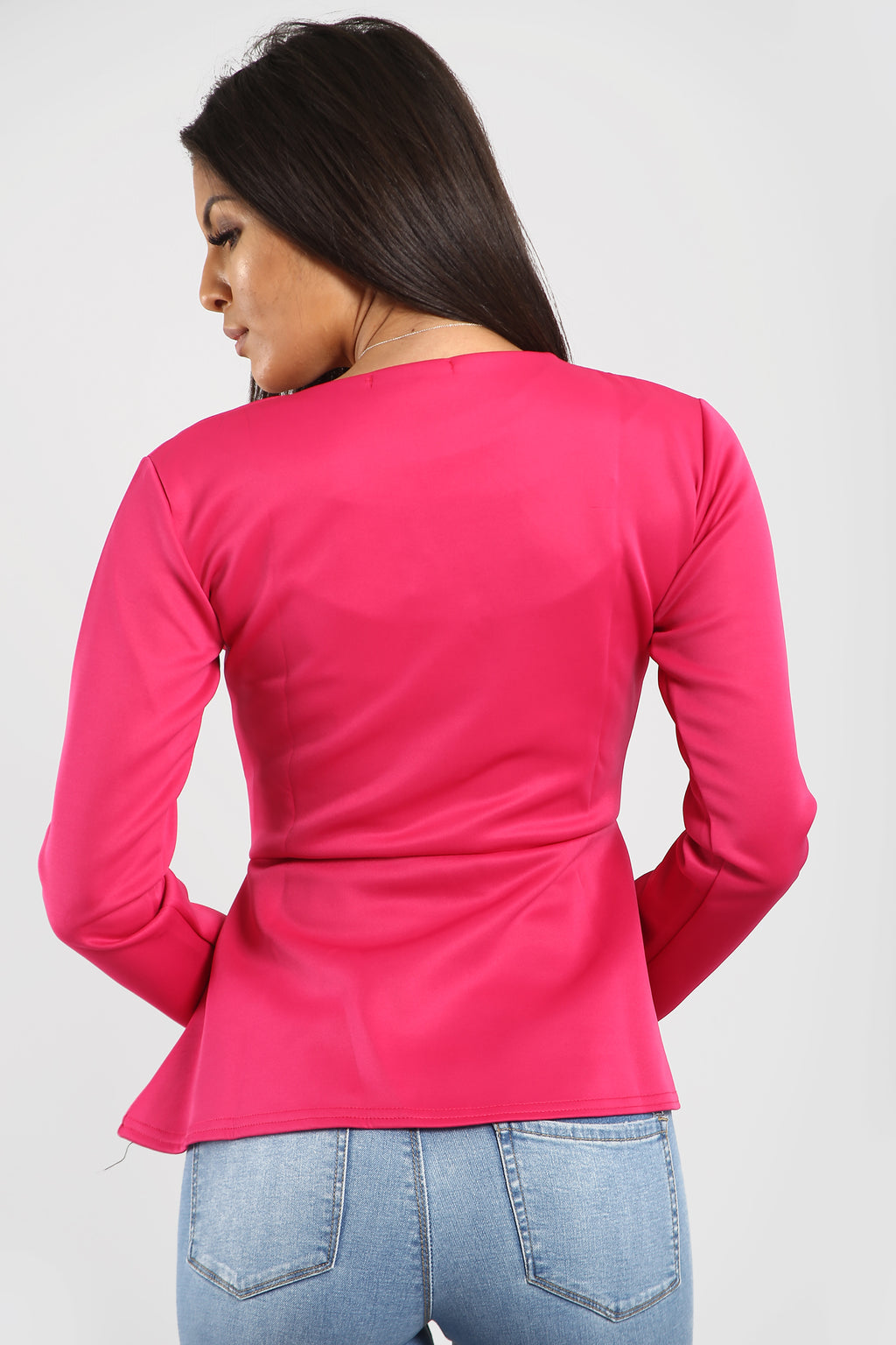 Alice Zip Up Peplum Ruffle Frill Blazer Top