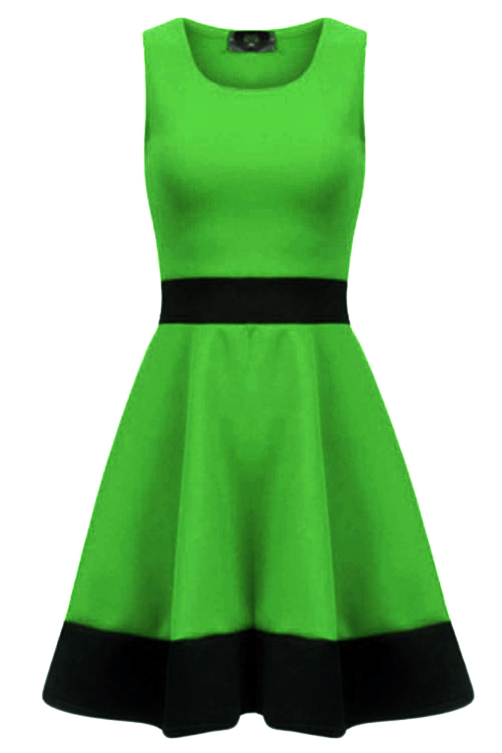 Danielle Sleeveless Monochrome Paneled Skater Dress