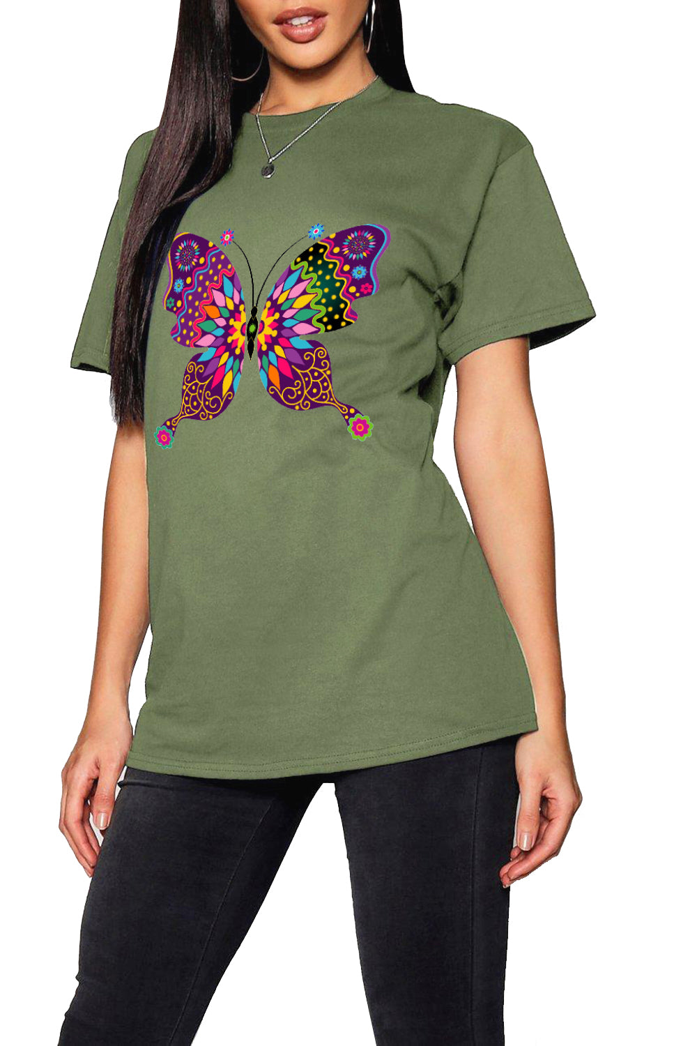 Lyla Doodle Butterfly Baggy Boyfriend Top