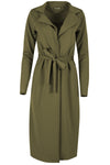 Danni Long Sleeve Belted Waterfall Midi Jacket