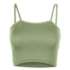 Carrieanne Strappy Cami Basic Jersey Crop Top