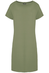 Basic Short Sleeve Tshirt Dress in Turquoise