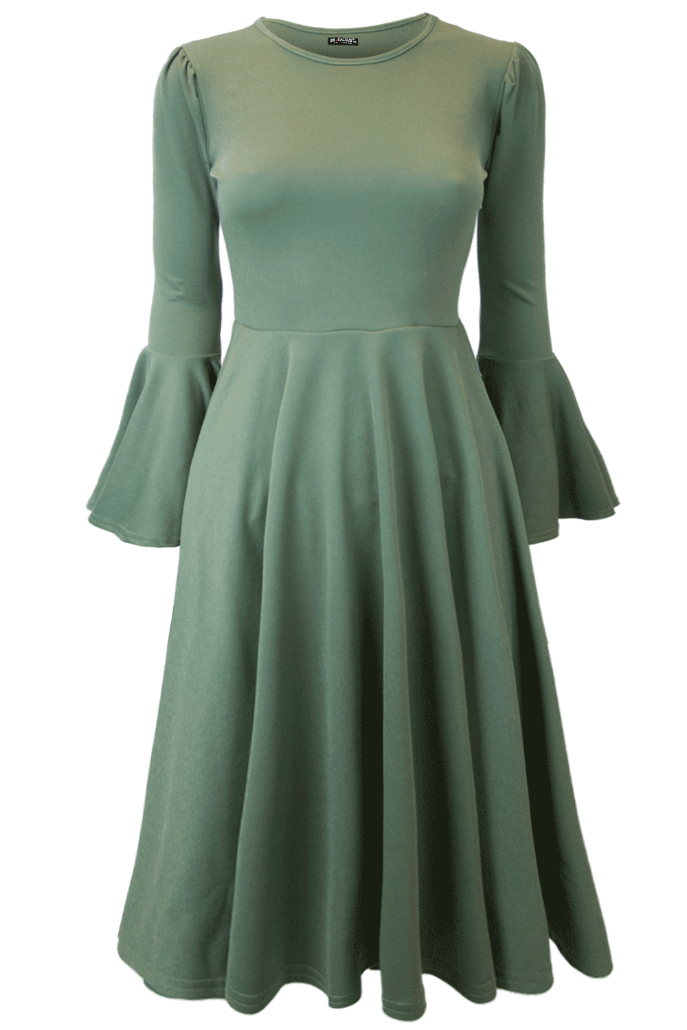 Abbie Bell Sleeve Midi Skater Dress