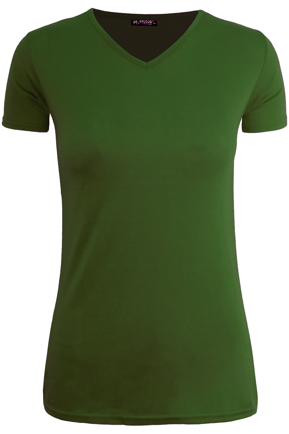 Short Sleeve Basic Black Vneck Tshirt