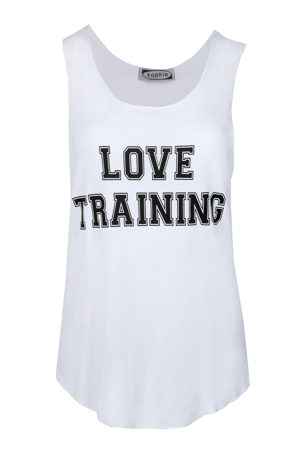Amelia Sleeveless Slogan Gym Vest