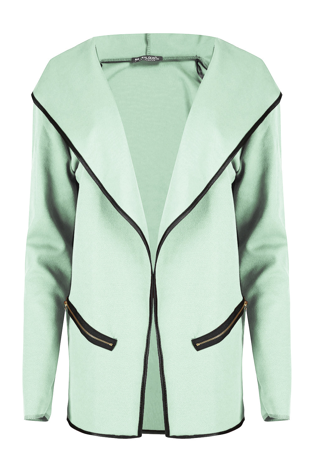 Sasha Contrast Piped Hooded Cardigan Jacket