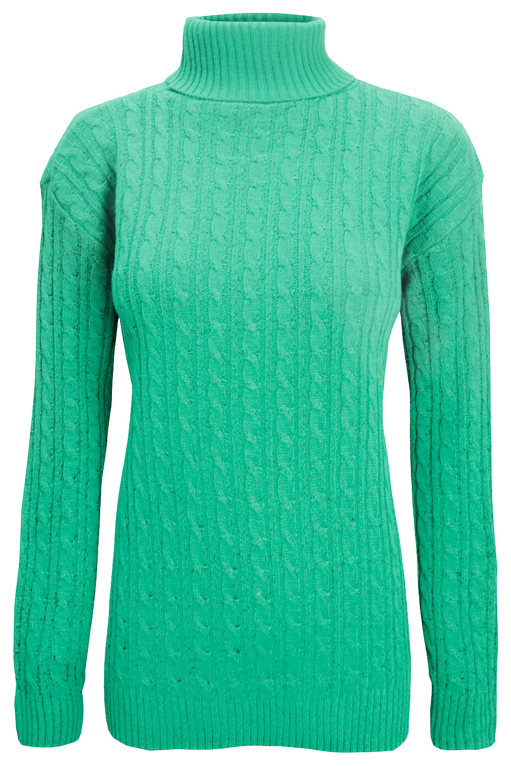 Lily Roll Neck Cable Knit Long Sleeve Jumper