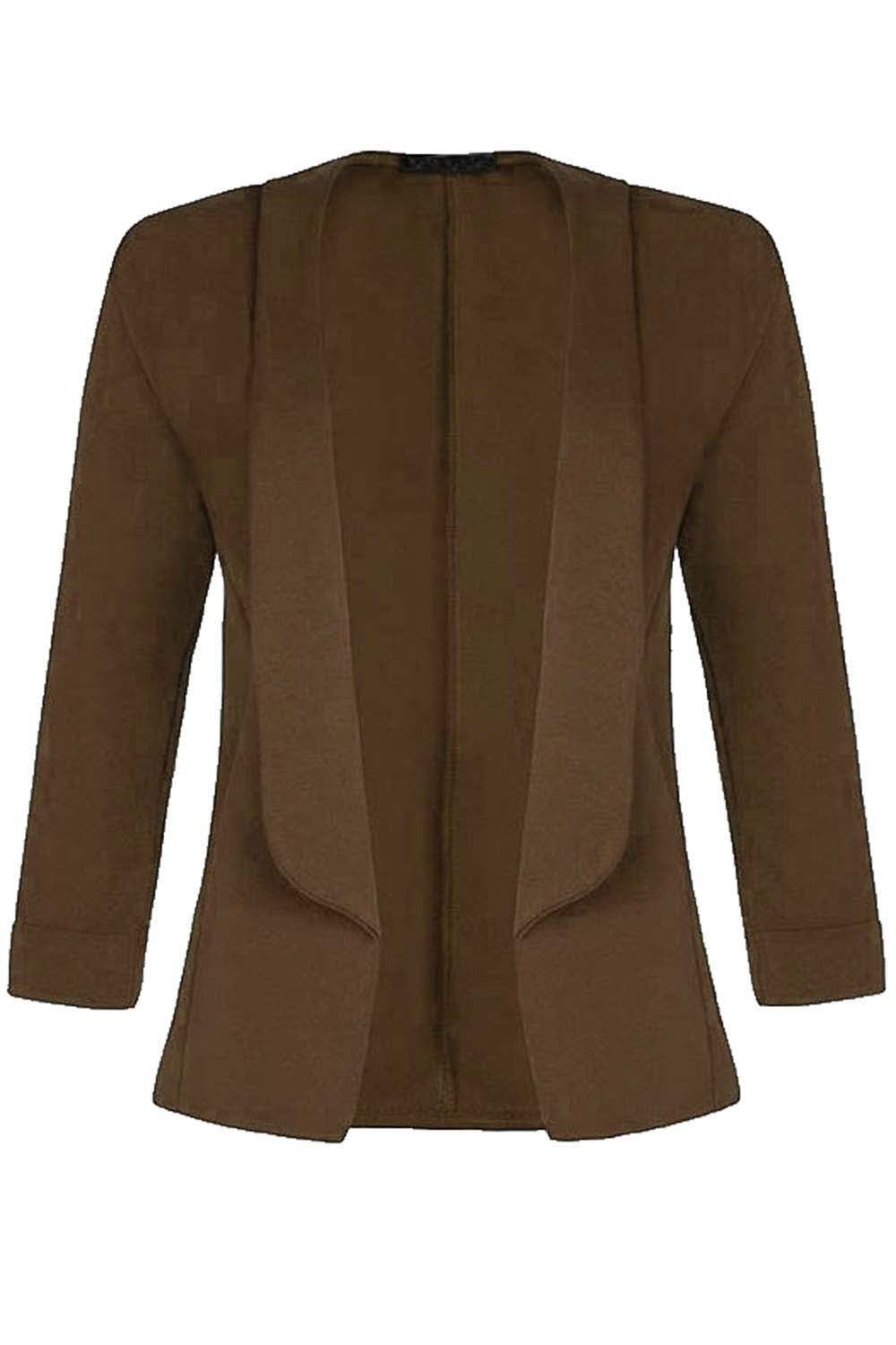 Eli Open Front Cropped Sleeve Blazer Jacket