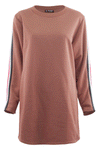 Amelie Stripe Sleeve Oversized Jumper Dress - Be Jealous