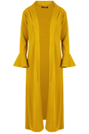 Amber Frill Trim Long Sleeve Maxi Jacket