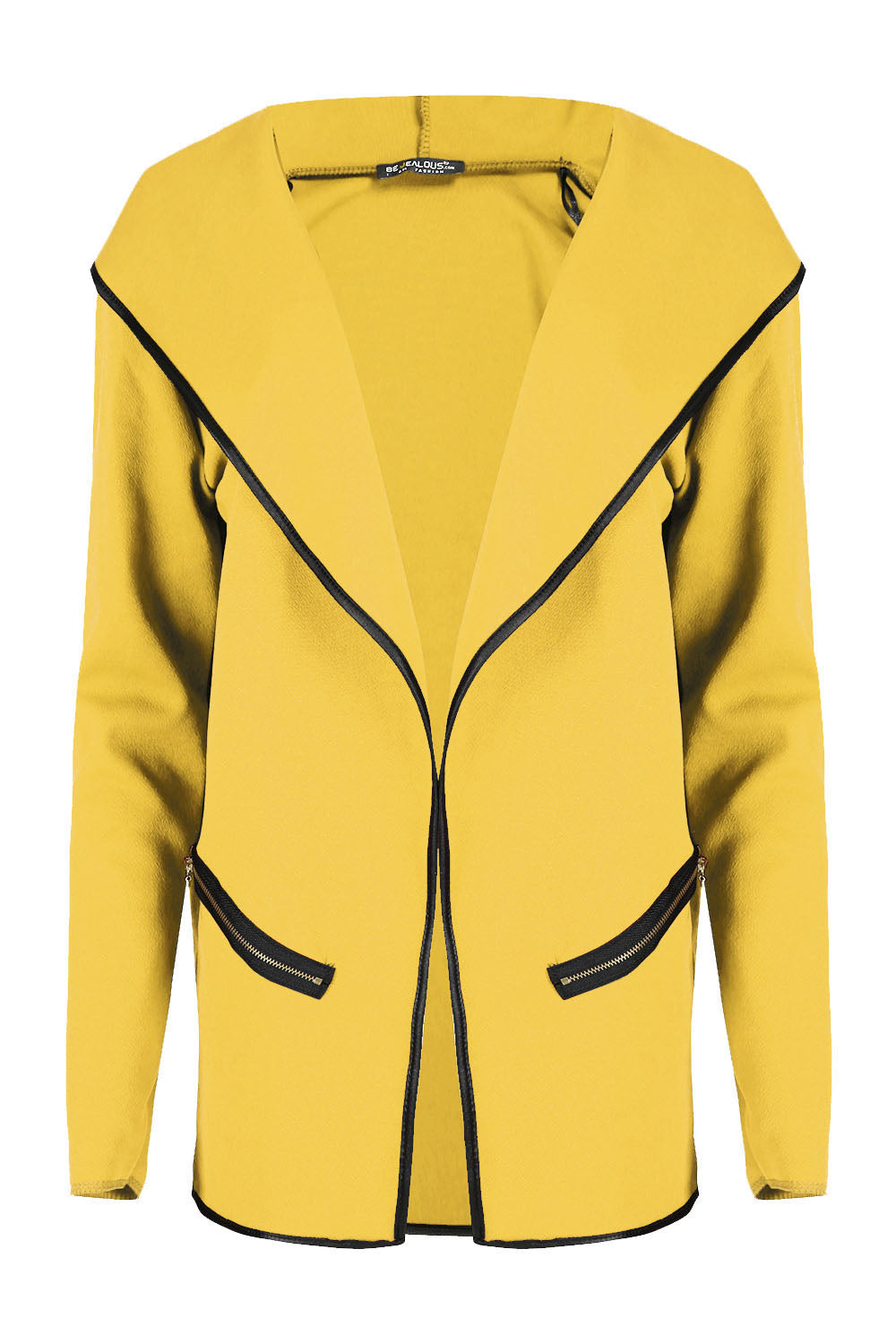 Sasha Contrast Piped Hooded Cardigan Jacket