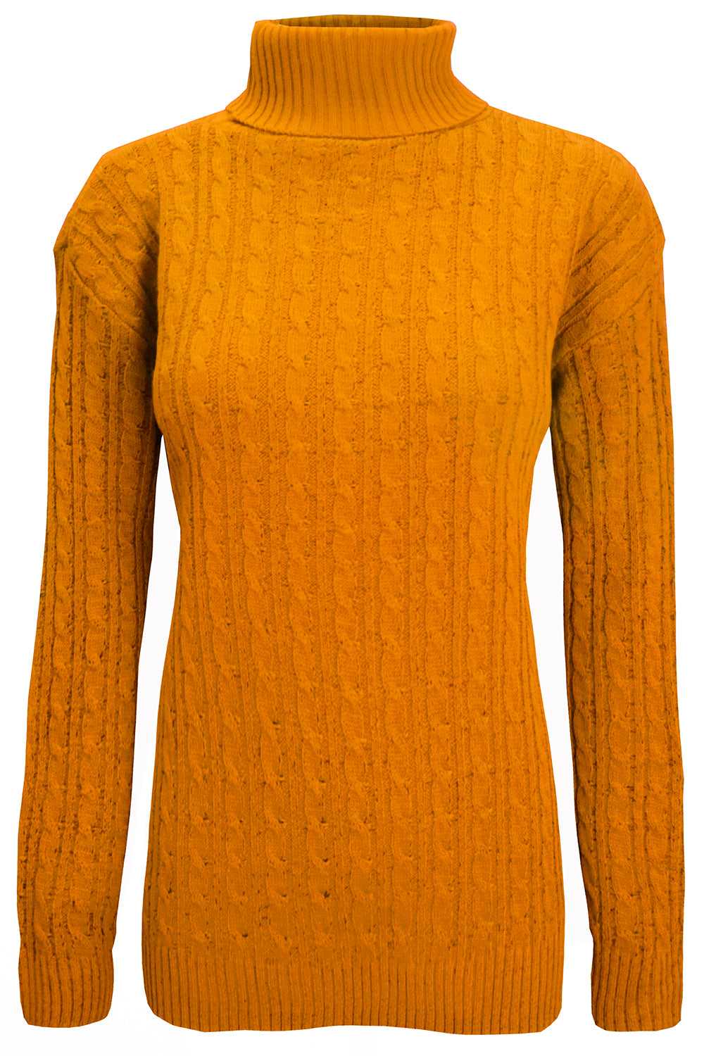 Lily Roll Neck Cable Knit Long Sleeve Jumper